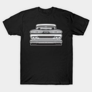 1961 Chevy Apache BW T-Shirt